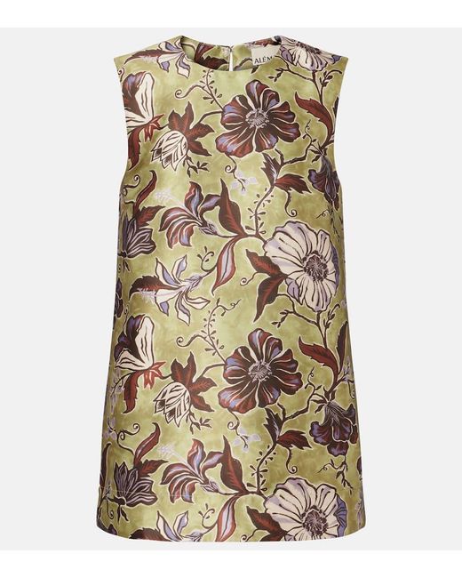 Top Citron Con Stampa Floreale di ALÉMAIS in Green