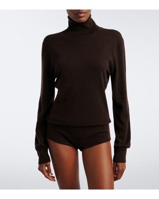Jardin Des Orangers Black Wool And Cashmere Turtleneck Sweater