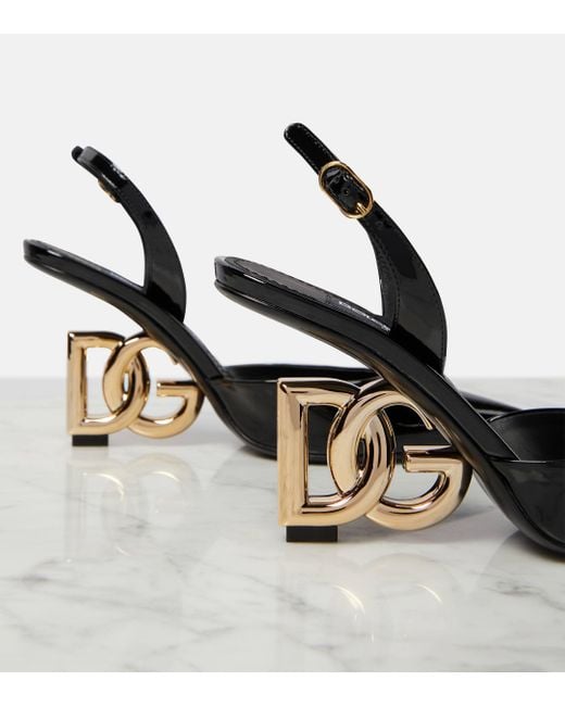 Dolce & Gabbana Black 'Lollo' Slingback