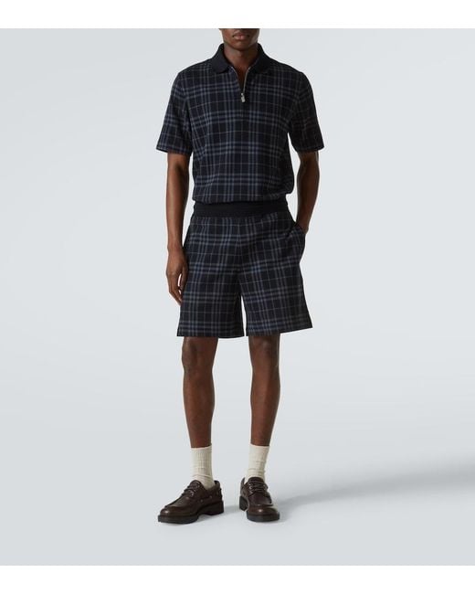 Burberry Black Checked Shorts for men