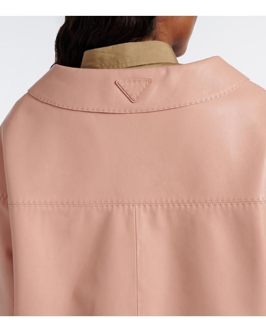 Prada Pink Leather Jacket