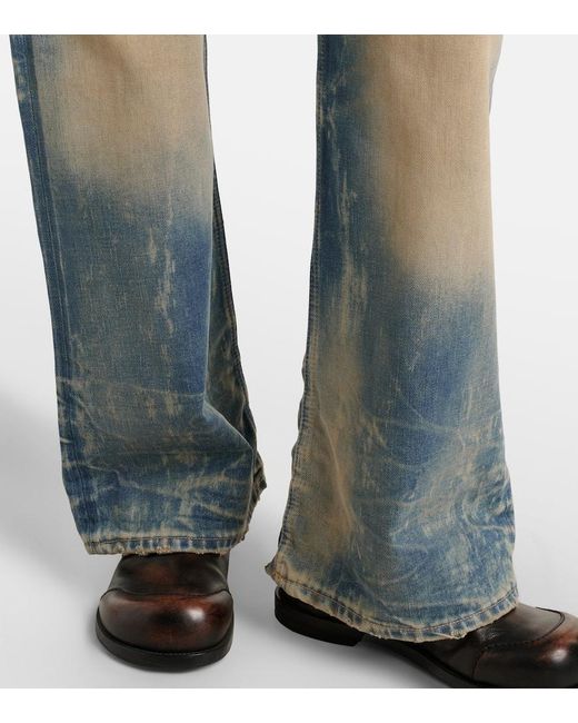 Jeans 2021 A Gamba Larga E Vita Alta di Acne in Blue