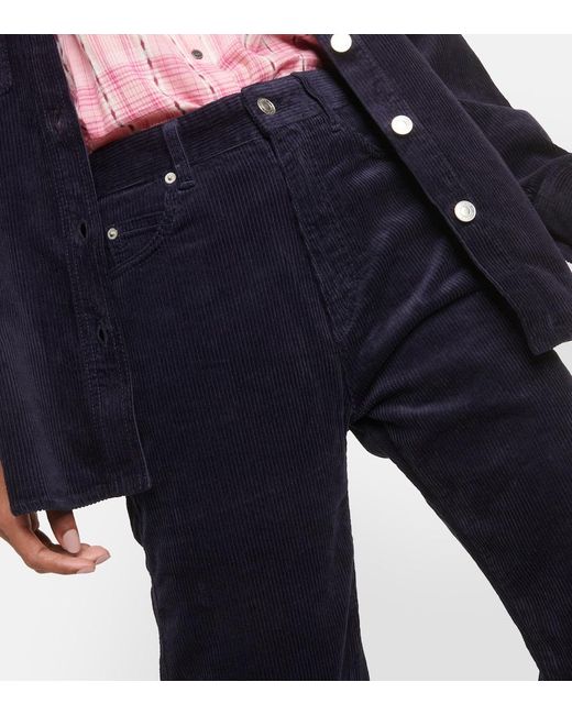 Isabel Marant Blue Rwan Corduroy Flared Pants