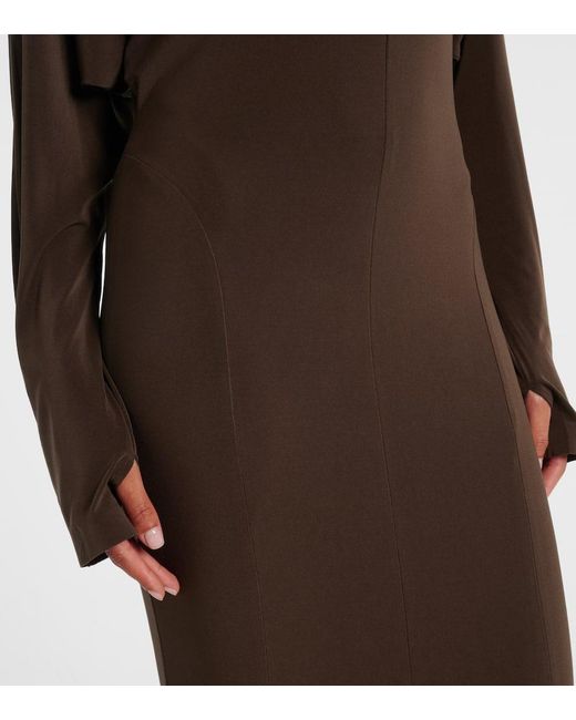 Norma Kamali Brown Robe Aus Jersey