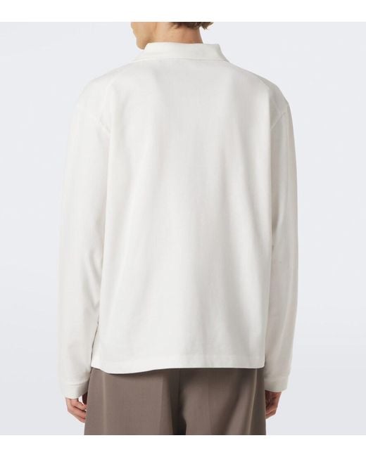 Polo De Jersey De Algodon Studio Nicholson de hombre de color White