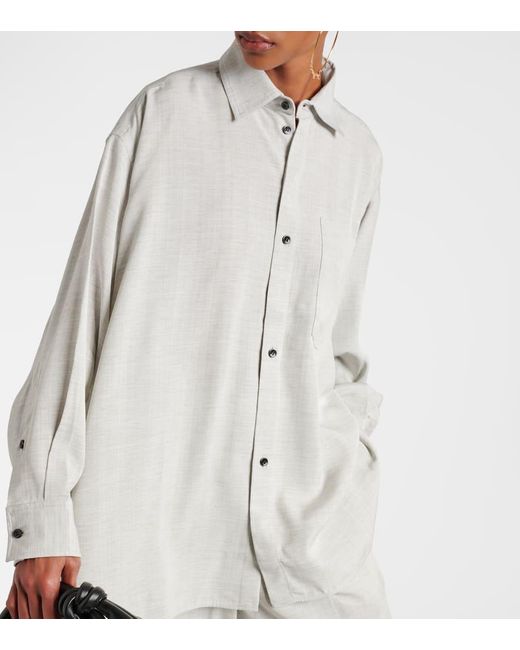 Camisa oversized Le Chemise Poche Jacquemus de color White