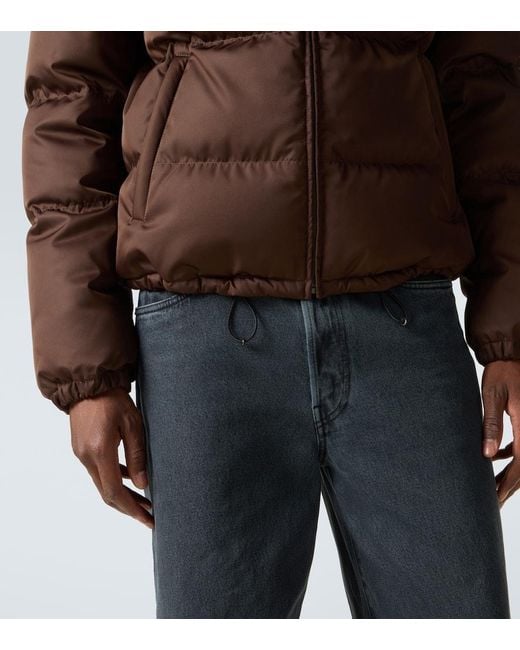 Prada Daunenjacke Aus Re-Nylon in Brown für Herren