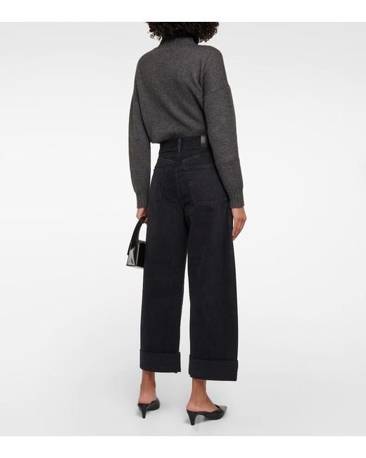 Citizens of Humanity Blue Ayla High-Rise Wide-Leg Jeans