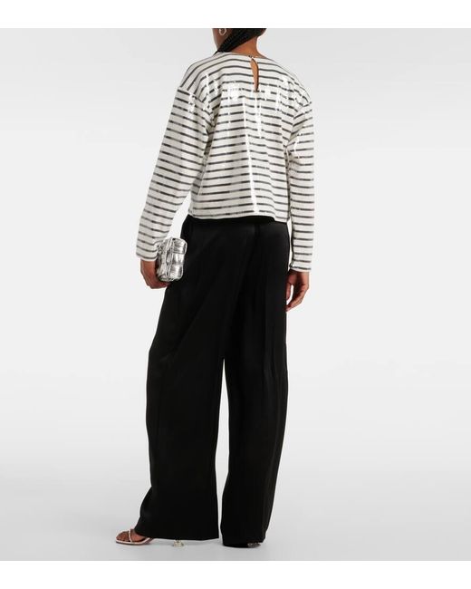 FRAME White Top Aus Baumwolle Mit Pailletten