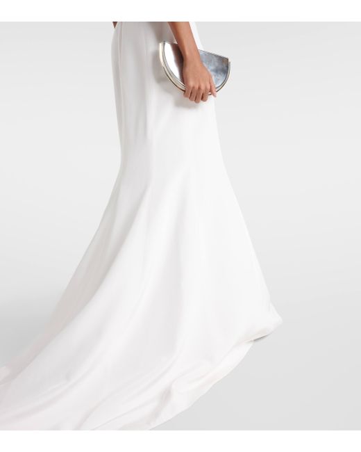 Robe longue Iris en soie a ornements Miss Sohee en coloris White