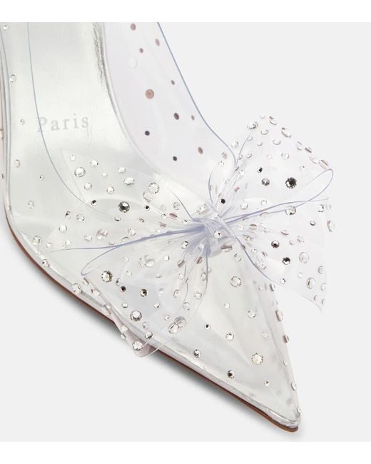 Christian Louboutin White Pumps Jelly Strass 80 Mit Kristallen