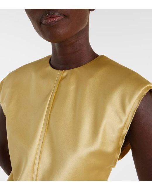 AMI Metallic Satin Top