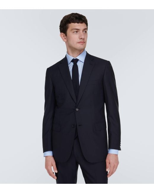 Brioni Blue Virgin Wool Suit for men