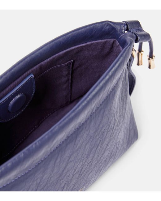 A.P.C. Blue Ninon Mini Faux Leather Shoulder Bag
