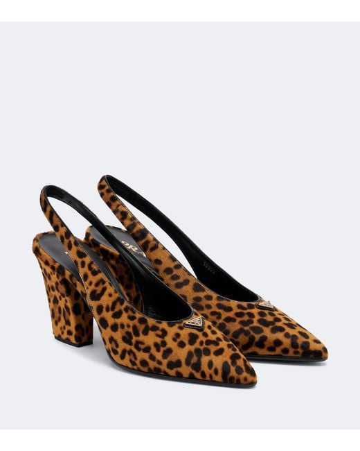 Pumps Slingback di Prada in Brown