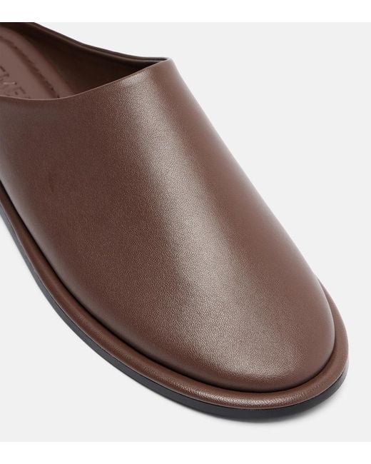 A.Emery Brown Spencer Leather Mules
