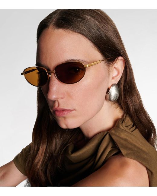Jacquemus Brown Oval Sunglasses