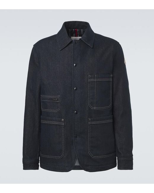 Moncler Blue Haderu Denim Jacket for men