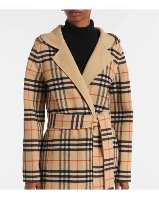 Burberry Natural Check Reversible Wool Coat