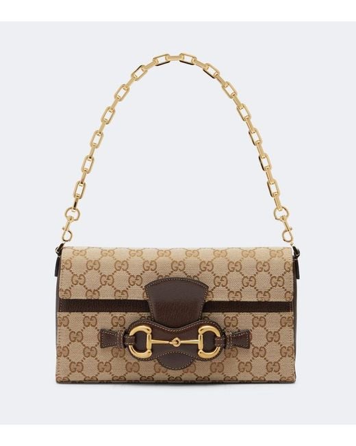 Gucci Metallic Horsebit Ristretto Medium Shoulder Bag