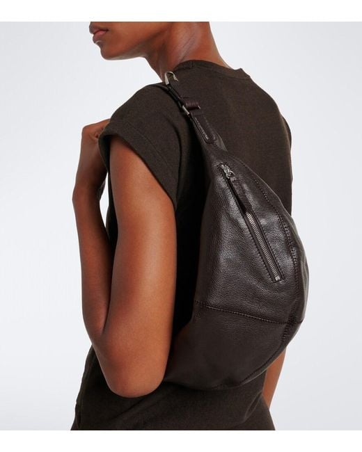 Lemaire Black Quiver Mini Leather Top-Handle Bag