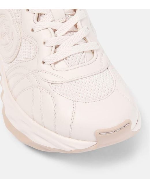 Sneakers Interlocking G in pelle di Gucci in Pink
