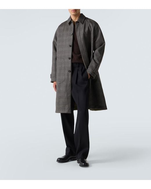 The Row Gray Palo Reversible Wool And Silk Car Coat for men