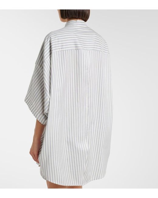 Stella McCartney White Striped Silk And Wool Shirt