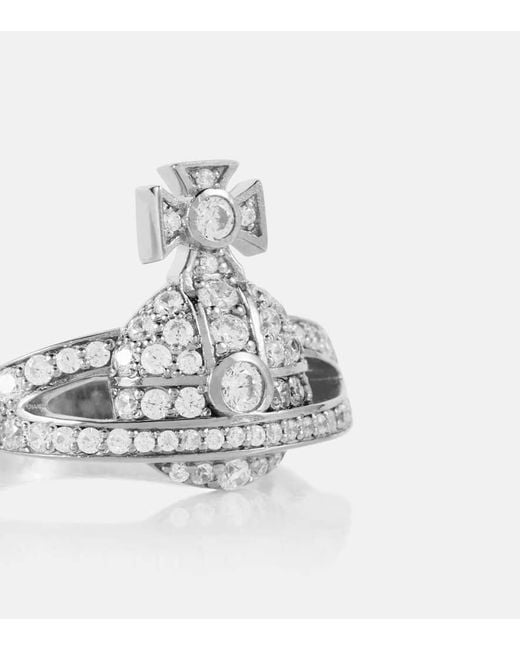 Vivienne Westwood Metallic Mini Orb Crystal-embellished Ring