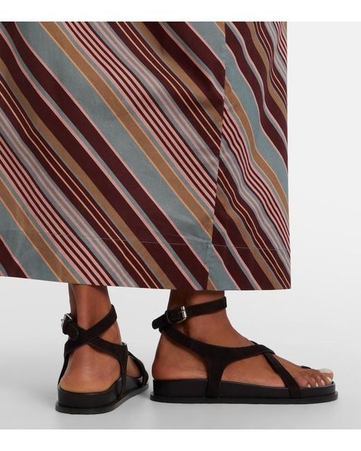 A.Emery Black Jalen Slim Suede Sandals