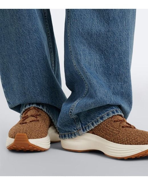 Tod's Brown Knitted Sneakers
