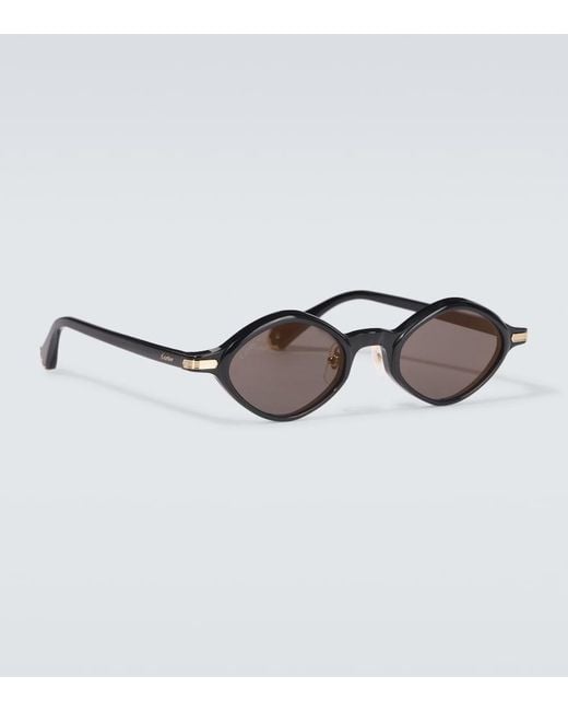 Cartier Black Premiere De Cartier Oval Sunglasses for men