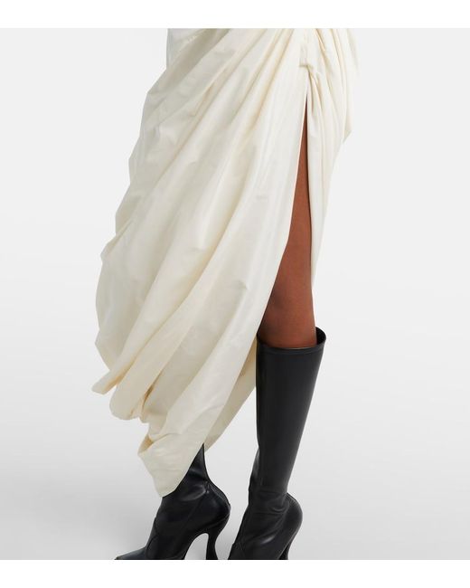 Altuzarra White Dora Asymmetric Midi Dress