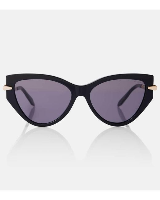 BVLGARI Brown Cat-Eye-Sonnenbrille Serpenti Viper
