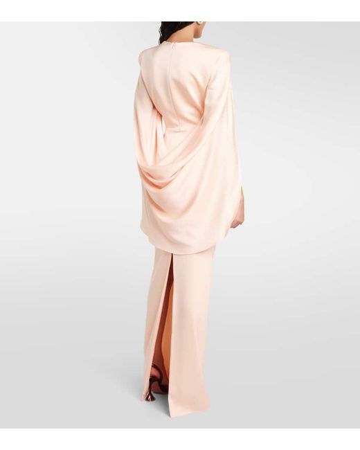Alex Perry Natural Robe Aus Satin