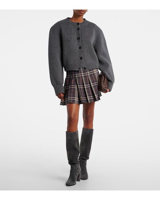 Gianvito Rossi Black Glen 85 Suede Knee-High Boots