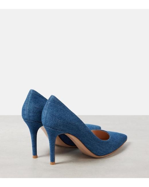 Gianvito Rossi Blue Gianvito 85 Denim Pumps