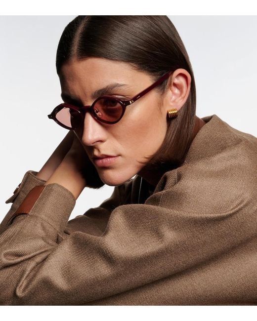 Cartier Brown Premiere De Cartier Oval Sunglasses