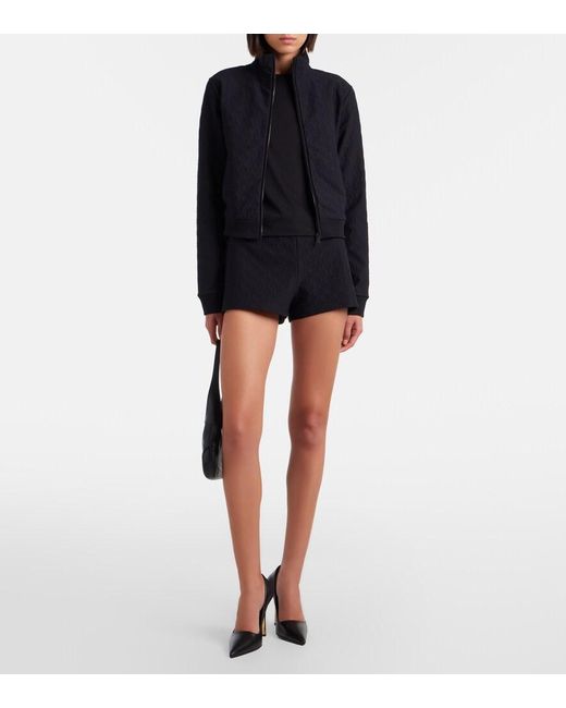 Gucci Black Gg Jacquard Jersey Shorts