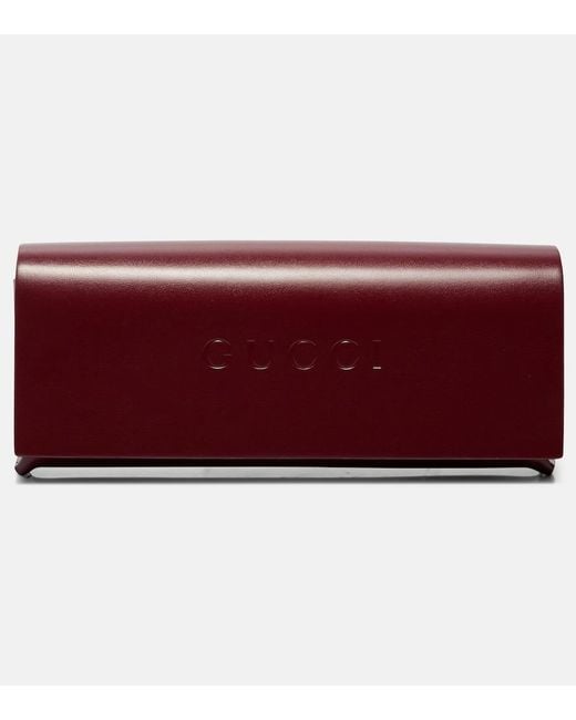 Gucci Brown Gg Tiny Oval Sunglasses