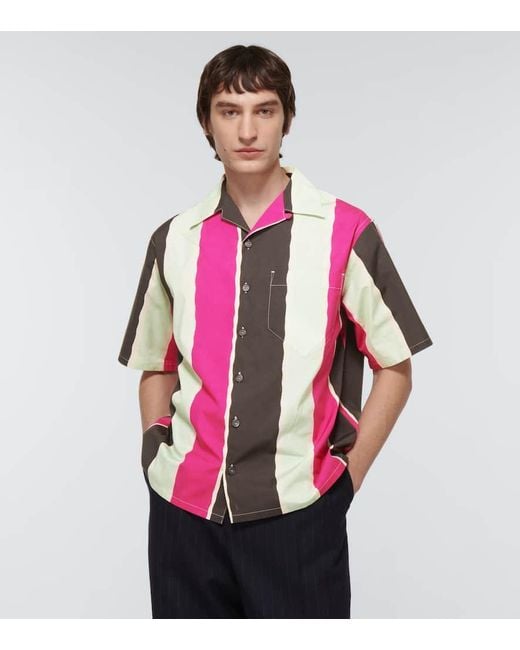 Prada Hemd Aus Einem Baumwollgemisch in Multicolor für Herren