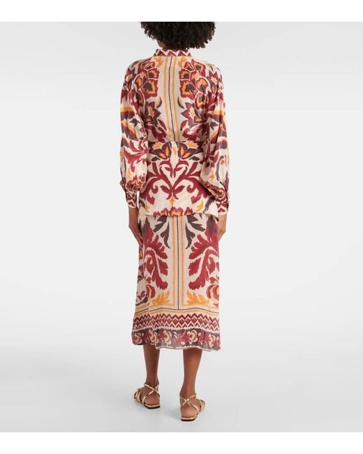 Farm Rio Red Maxikleid Toucans