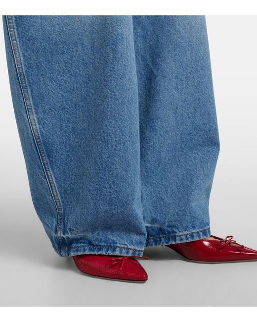 Jacquemus Blue Barrel-Leg Jeans