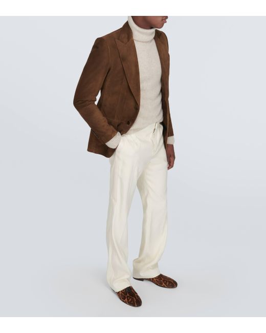 Tom Ford Brown Suede Blazer for men