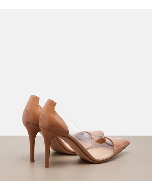 Gianvito Rossi Pink Patent Leather And Pvc Pumps