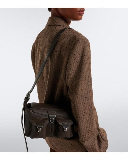 Lemaire Black Gear Mini Leather Shoulder Bag