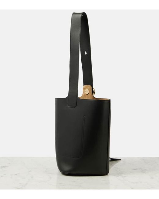 Loewe Black Medium Pebble Bucket Bag