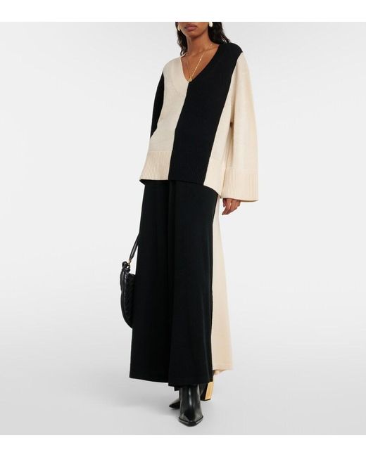 Jardin Des Orangers Black Wool And Cashmere Maxi Skirt