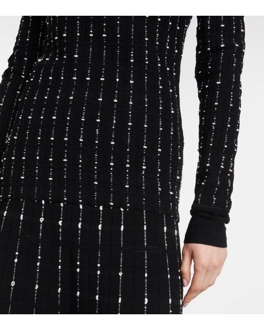 Pullover A Collo Alto di Joseph in Black