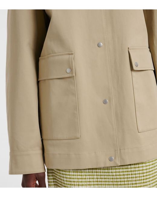 Veste En Coton Et Daim Vince en coloris Natural